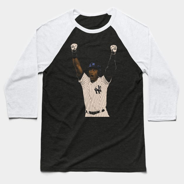 Derek Jeter Retro Baseball T-Shirt by Zluenhurf